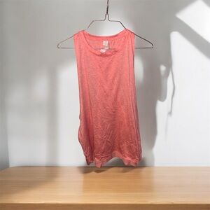 Coral Sleeveless Muscle Tee